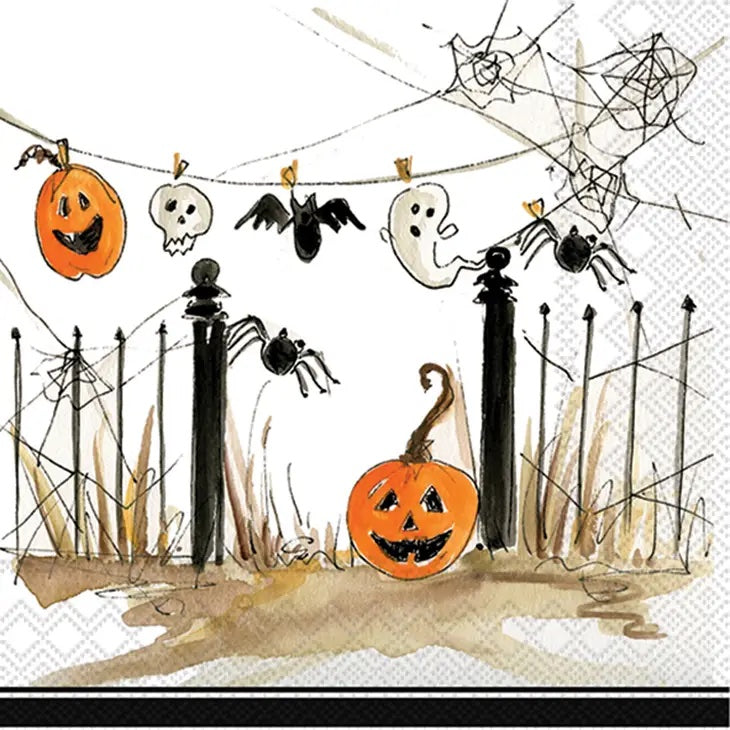 Rosanne Beck Plaid Pumpkins Paper Cocktail Napkin C800300