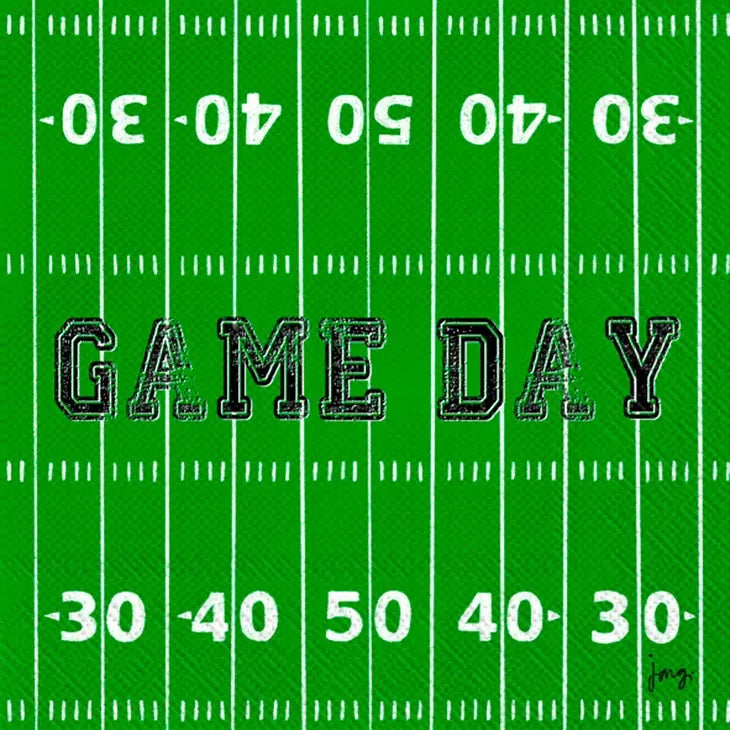 Game Day Field Football Paper Cocktail Napkin C035300