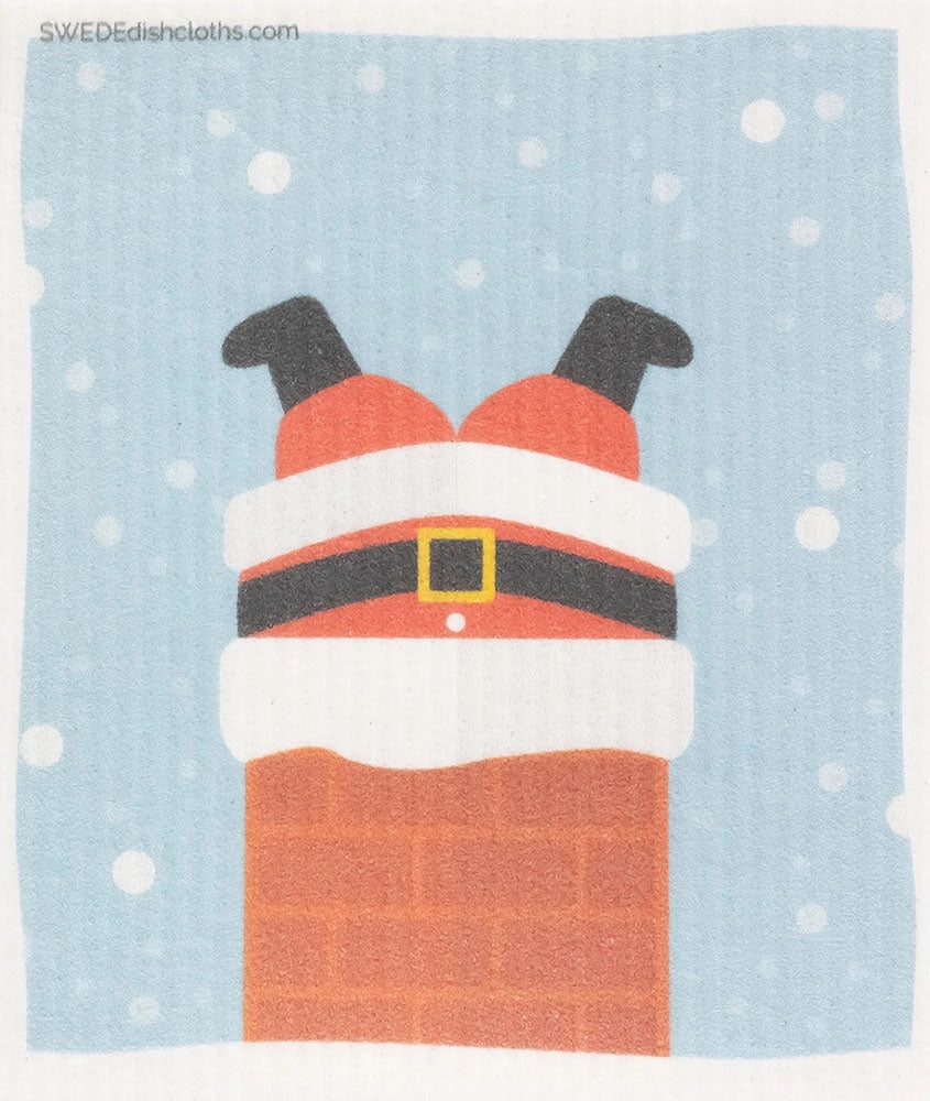 SWEDEdishcloth - Christmas Santa in Chimney