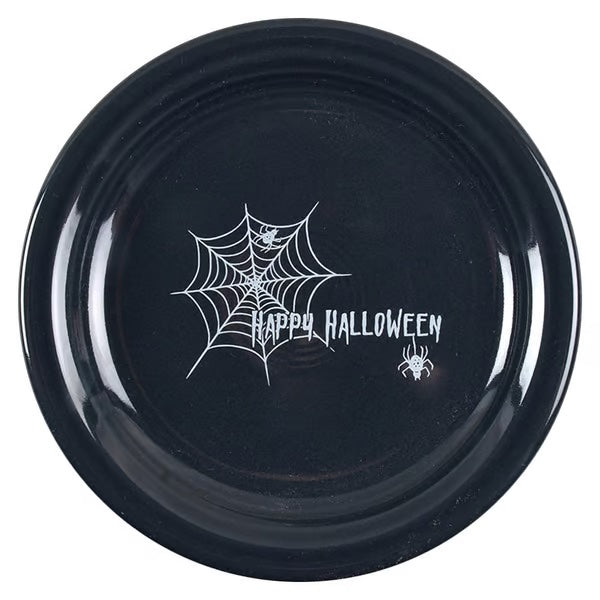 Fiesta Appetizer Plate Halloween Spider Web DishGirl