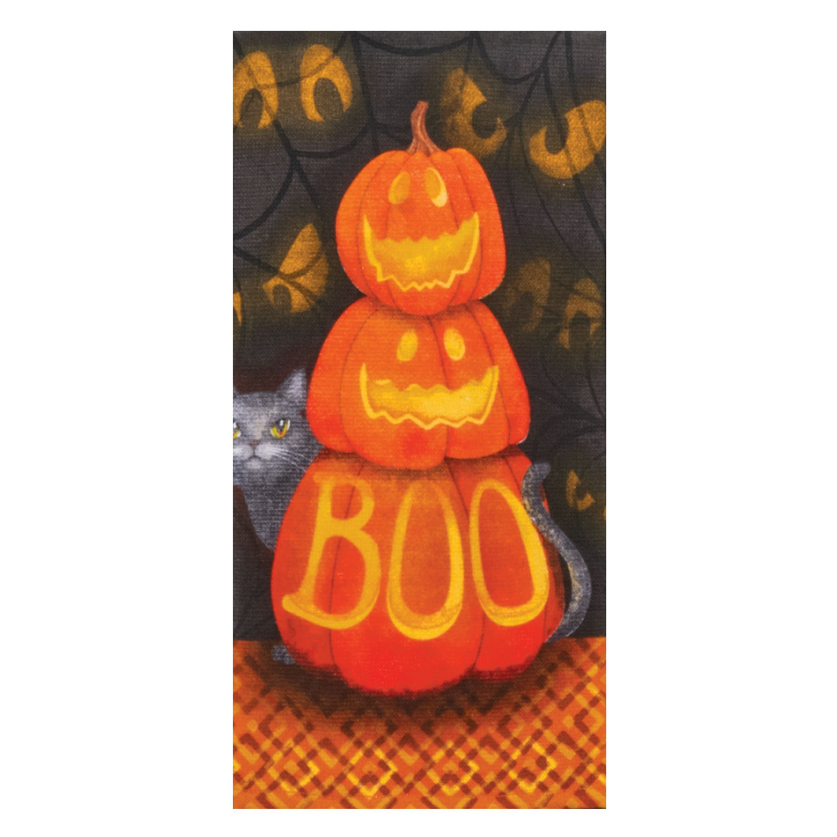 Halloween Boo Pumpkins Dual Purpose Terry Towel