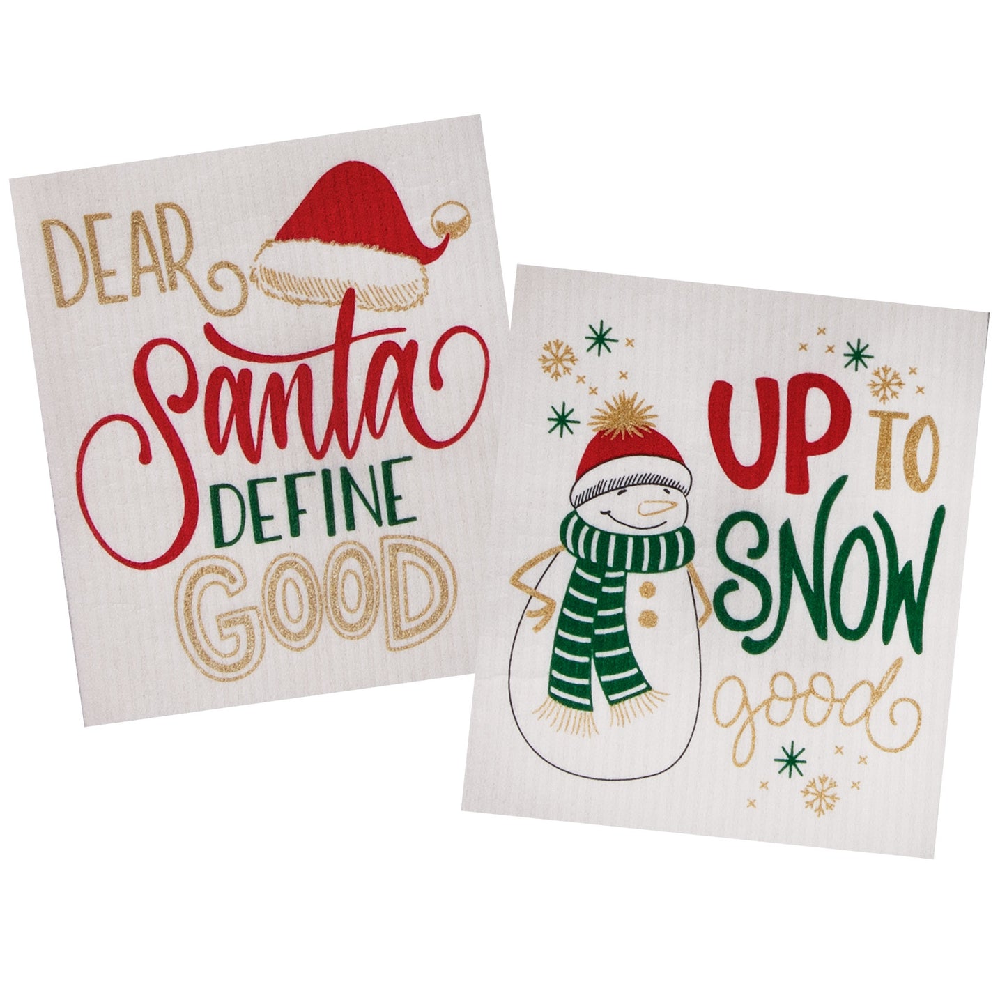 Santa/Snowman 2PK Swedish Fun Cloths