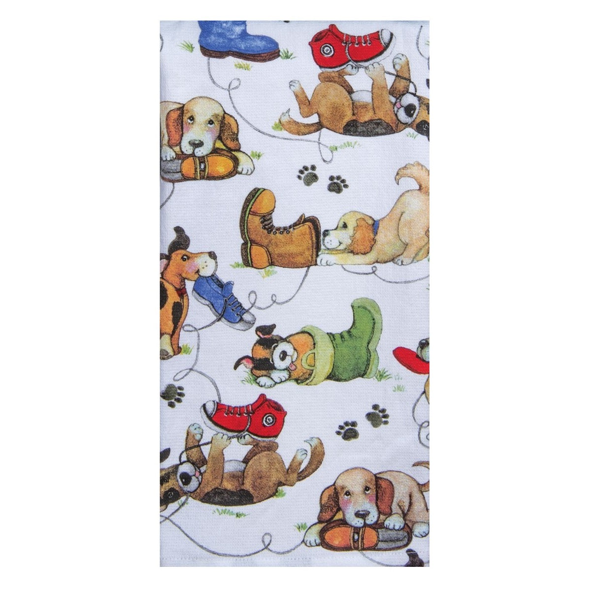 Playful Puppies Shoes Dual Purpose Terry Towel
