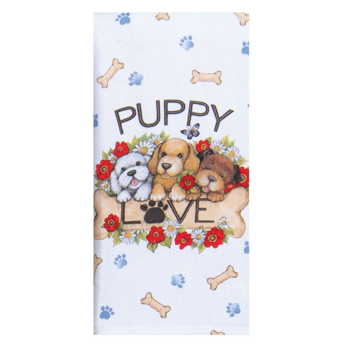 Playful Puppies Love Dual Purpose Terry Towel