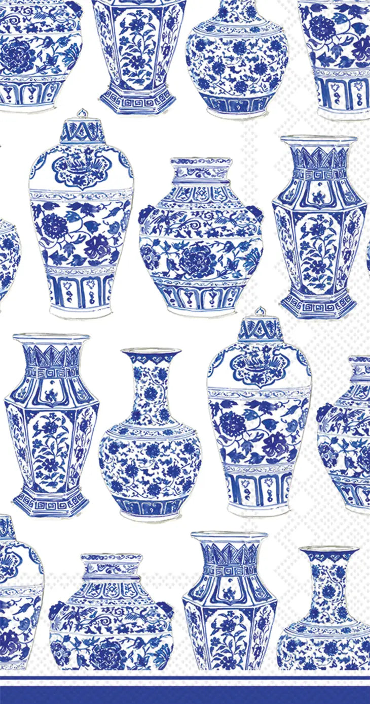 Rosanne Beck Blue & White Urns Paper Guest Towel