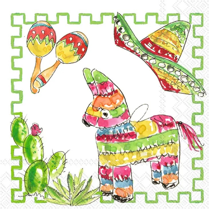 Fiesta Pattern Paper Cocktail Napkins
