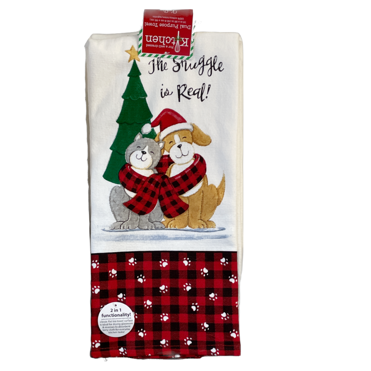 classic christmas tea towel