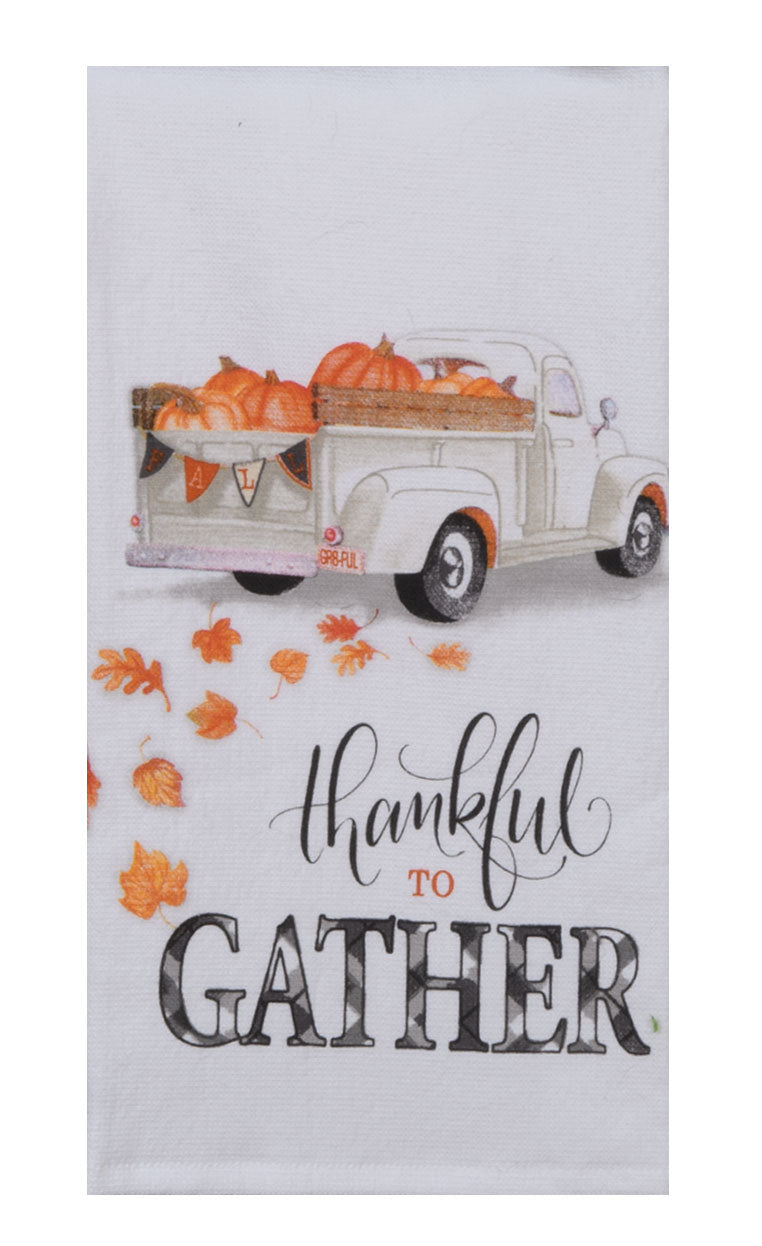 Gingham Pumpkin Gather Dual Purpose Terry