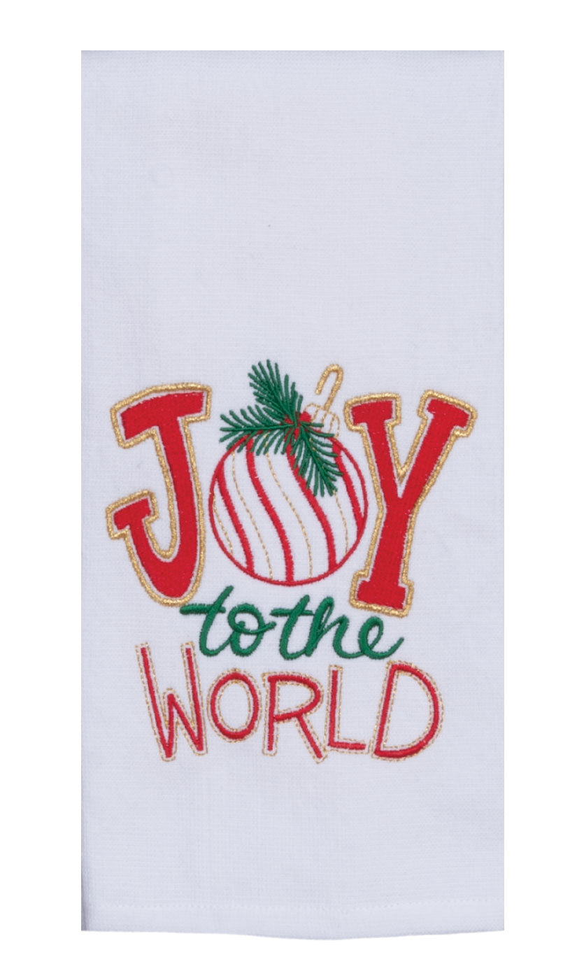 Joy to the World Embroidered Dual Purpose Terry Towel