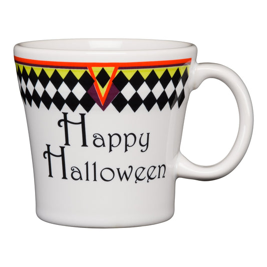 Tapered Mug, 15 Oz - Harlequin Happy Halloween