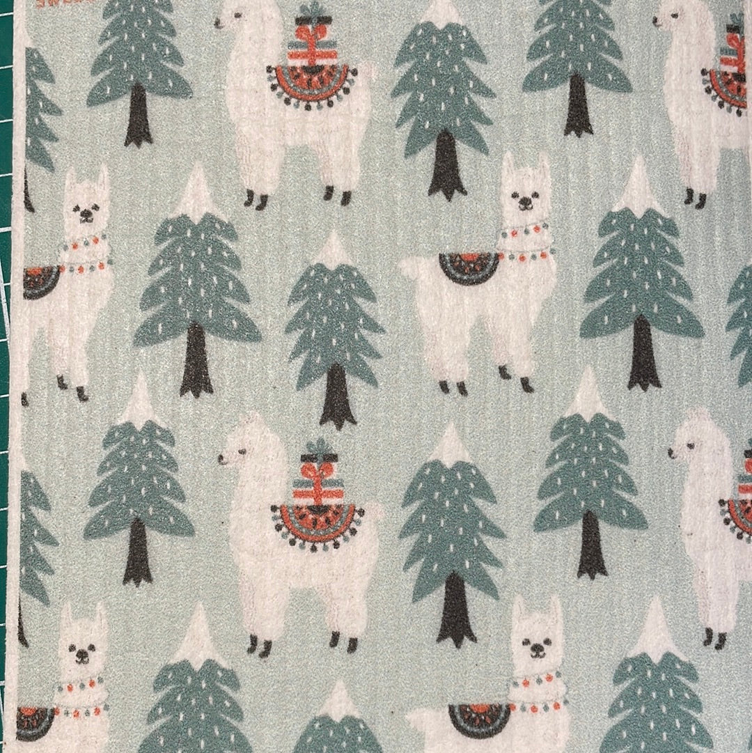 SWEDEdishcloth - Christmas Llamas