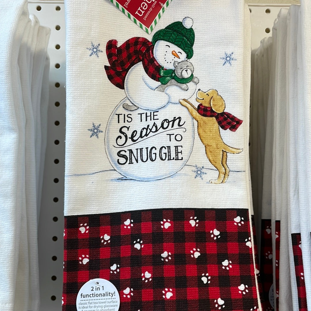 Cuddle Weather Season to Snuggle Dual Purpose Terry Towel