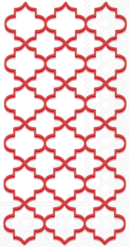 Moroccan Trellis Red Guest Towels BF834109