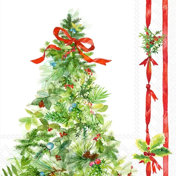 Peace Tree Christmas Paper Cocktail Napkin C903100