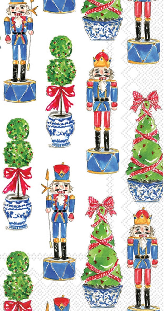 Nutcrackers and Topiary Guest Towels BF982000