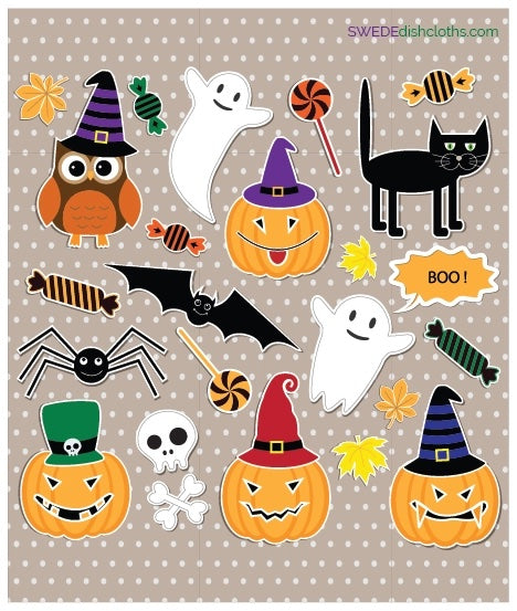 SWEDEdishcloth - Halloween Collage