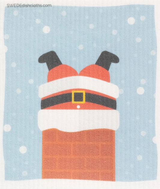 SWEDEdishcloth - Christmas Santa in Chimney