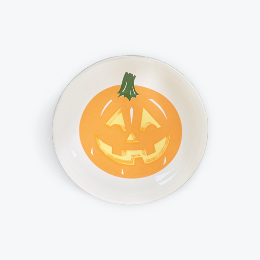 Fiesta® Classic Rim Appetizer Plate 6 1/8 inches - Jack O Lantern Pumpkin