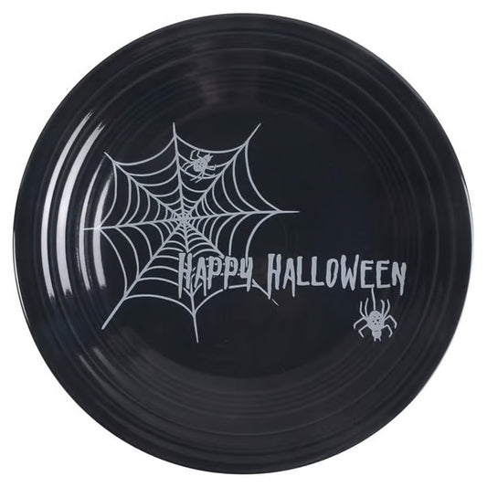 Fiesta® Luncheon Plate - Halloween Spider Web