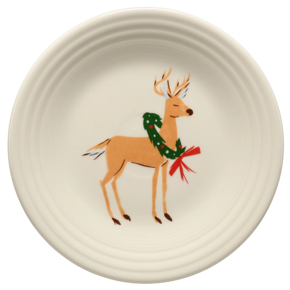 Fiesta® Luncheon Plate - Jolly Christmas Reindeer