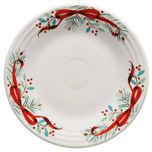 Fiesta® Luncheon Plate - Holly Berry Christmas Garland