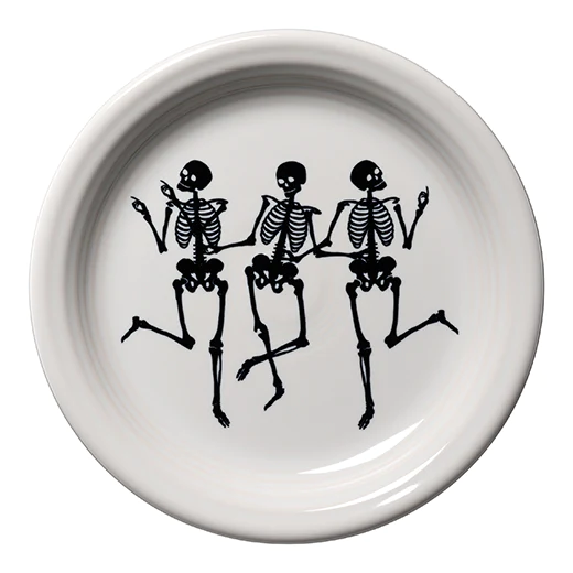 Fiesta® Appetizer Plate - Trio of Skeletons