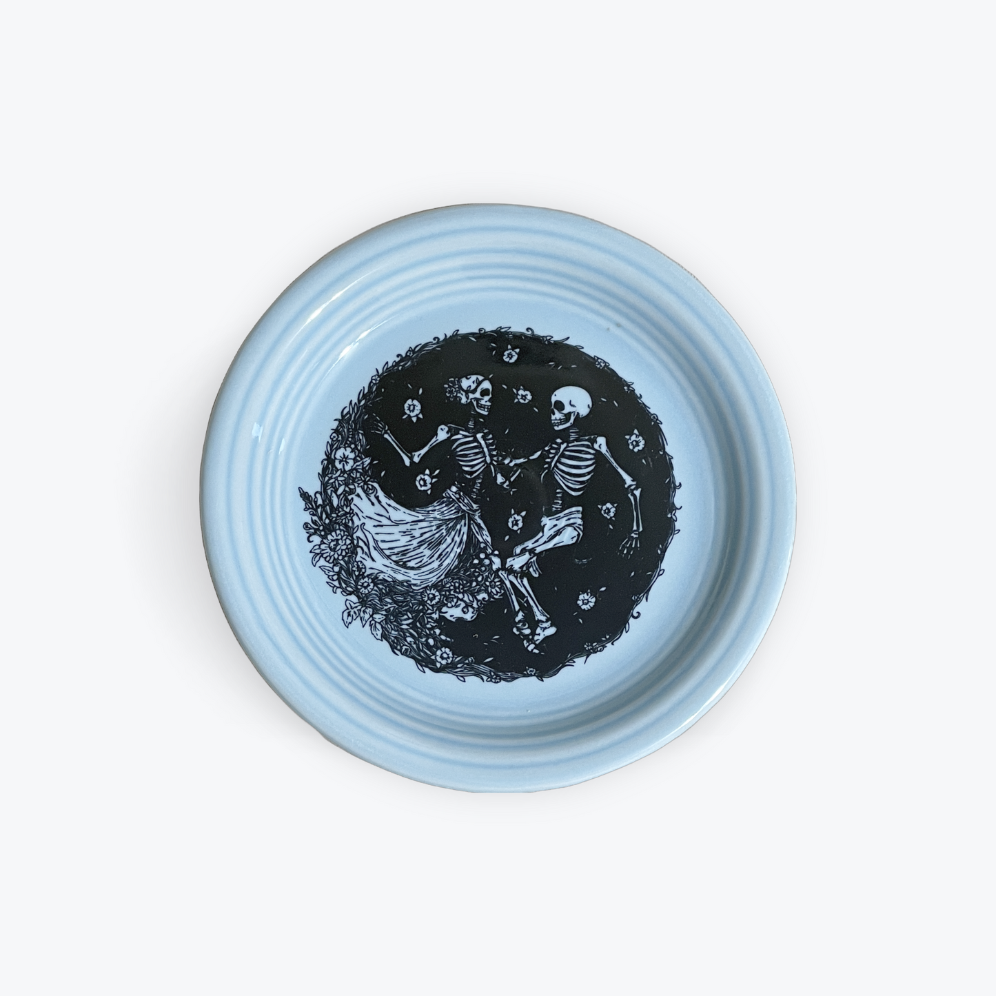 Fiesta® Appetizer Plate  - Skeleton Duet Sky