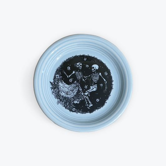 Fiesta® Appetizer Plate  - Skeleton Duet Sky