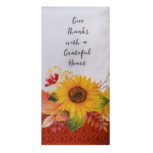 Autumn's Garden Give Thanks Dual Purpose Terry Towel