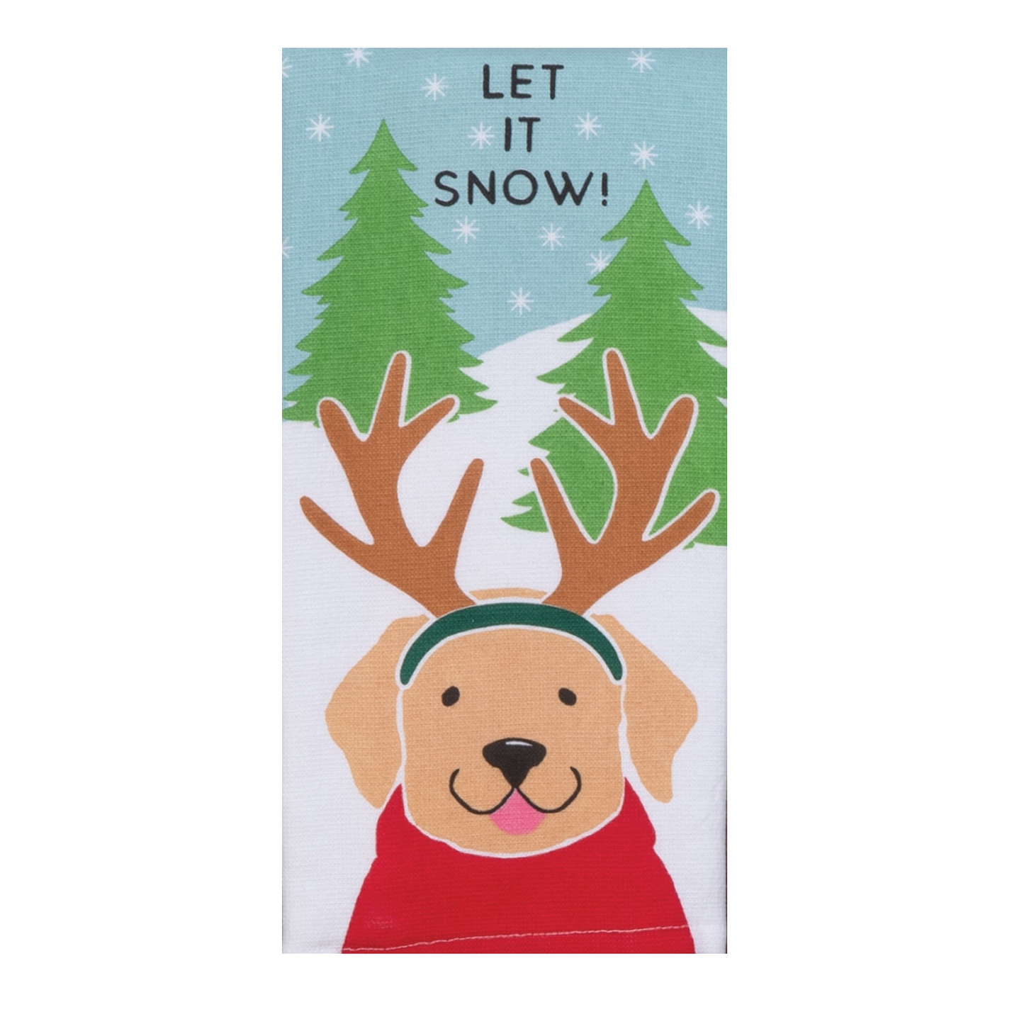 Christmas Pets Let it Snow Dual Purpose Terry Towel