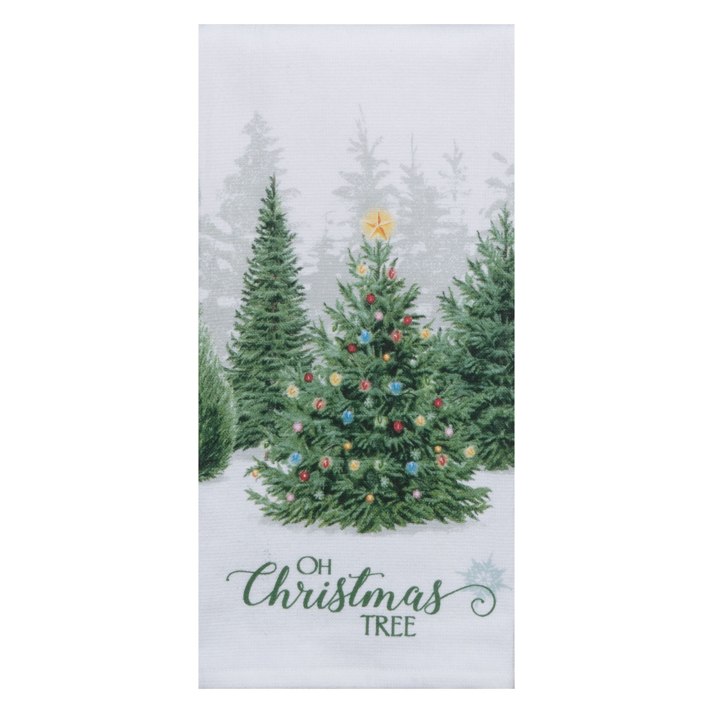 Evergreen Forever Christmas Tree Dual Purpose Terry Towel