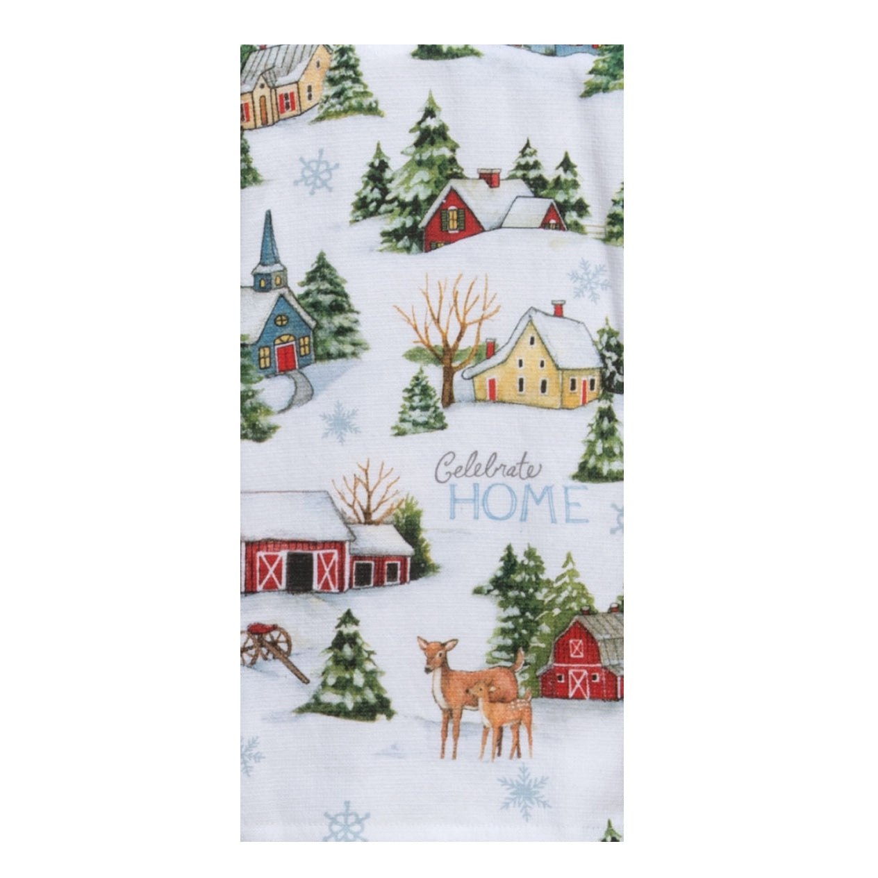 Home for Christmas Village Dual Purpose Terry Towel