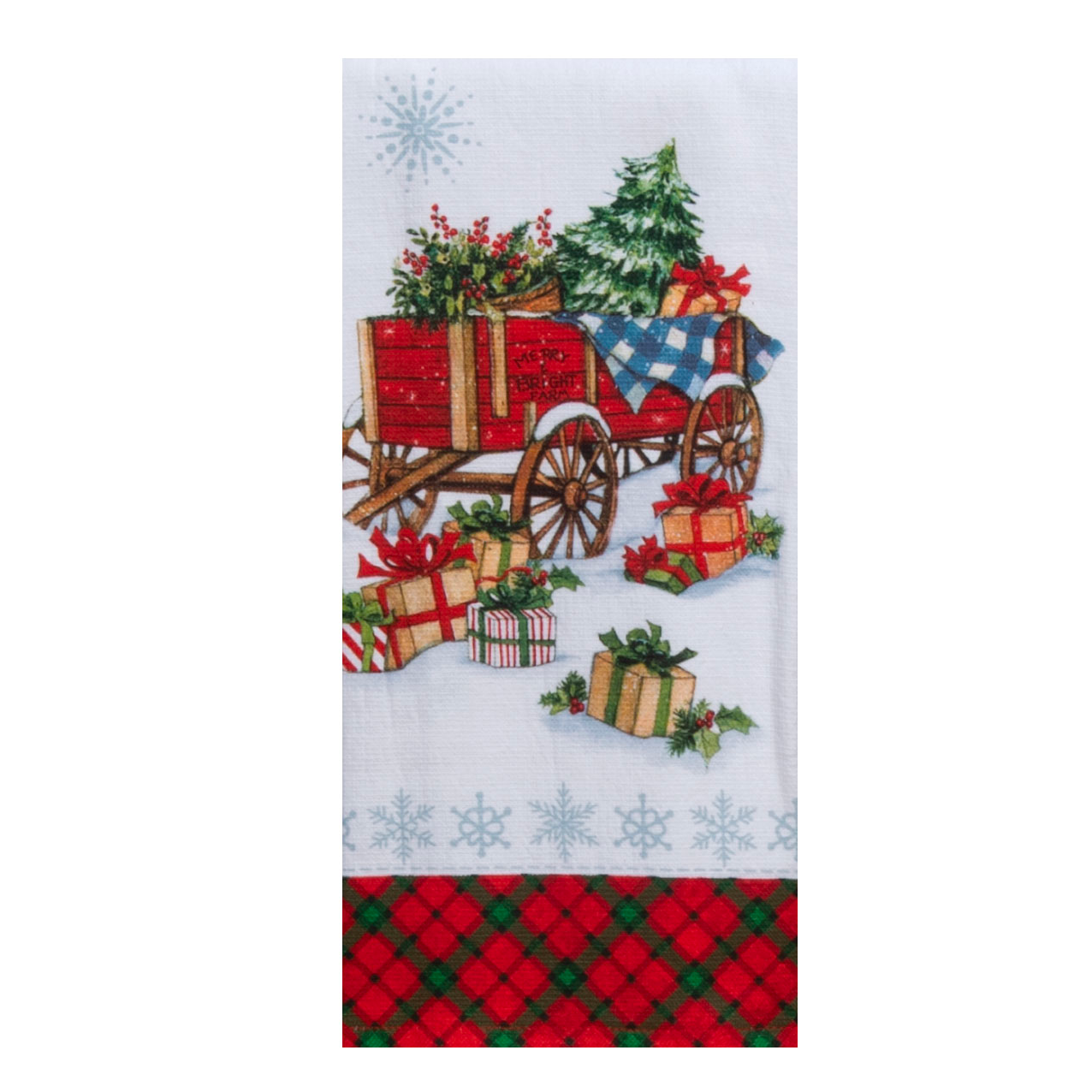 Home for Christmas Wagon Dual Purpose Terry Towel