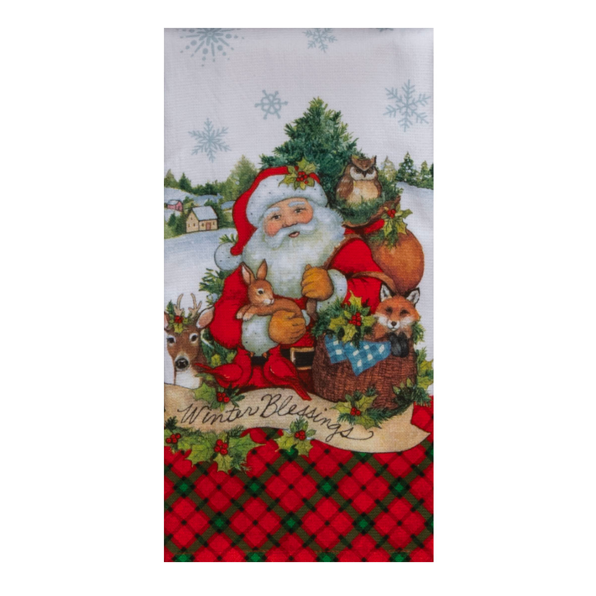 Home for Christmas Santa Dual Purpose Terry Towel