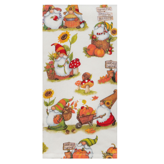 Harvest Gnome Toss Dual Purpose Terry Towel