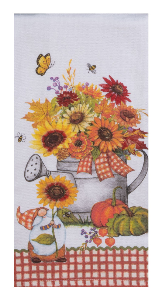 Harvest Sunflower Watering Can H7128 Dual Purpose Terry Towel