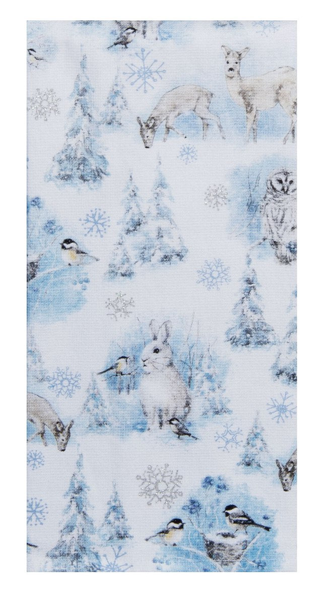 Let it Snow Snowy Forest Dual Purpose Terry Towel