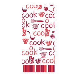 Cook Red Print Terry Towel
