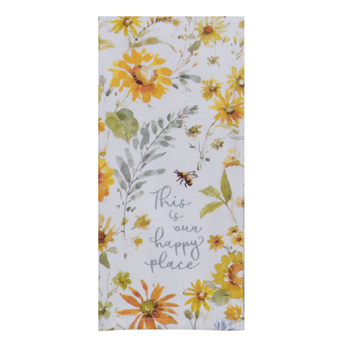 Sunflowers Forever Happy Place Dual Purpose Terry Towel
