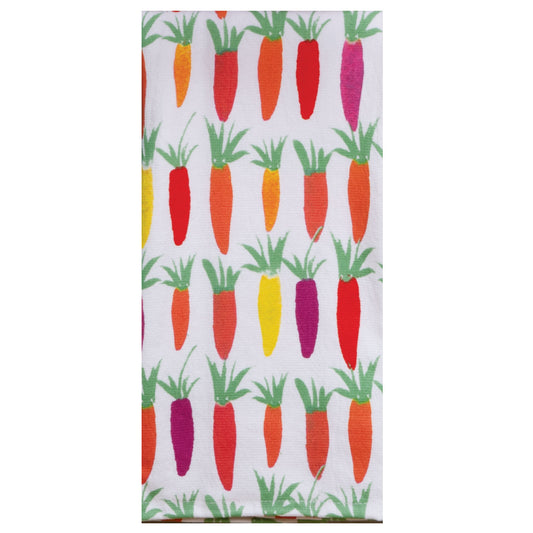 Colorful Carrots Dual Purpose Terry Towel