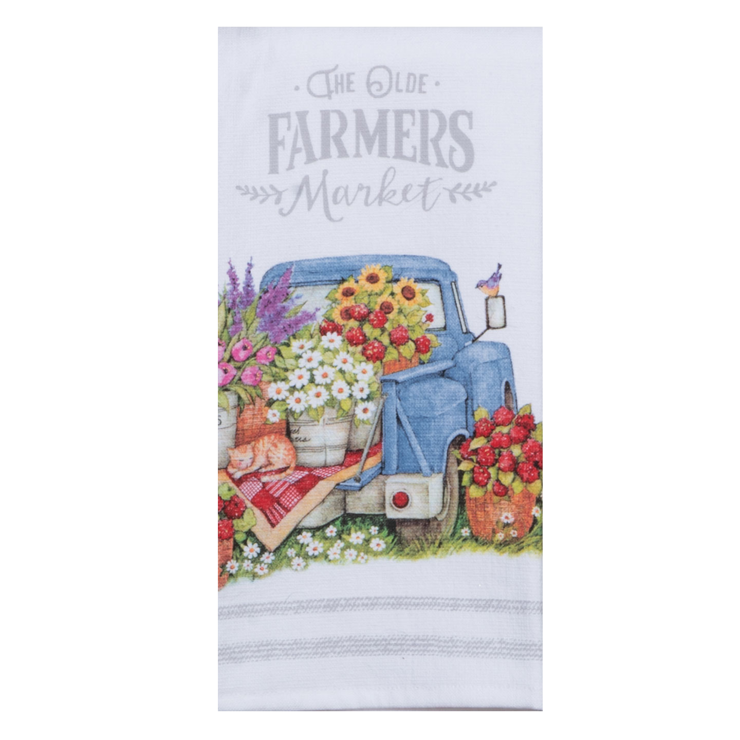 Flower Market Farmers Market Dual Purpose Terry Towel