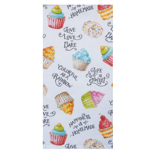 Sweet Little Pleasures Cupcake Toss Dual Purpose Terry Towel