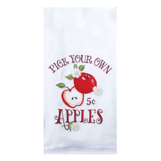 Apple Orchard Pick Embroidered Dual Purpose Terry Towel