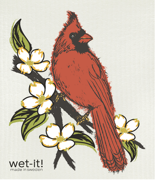 Wet-It Northern Red Cardinal Swedish Cloth