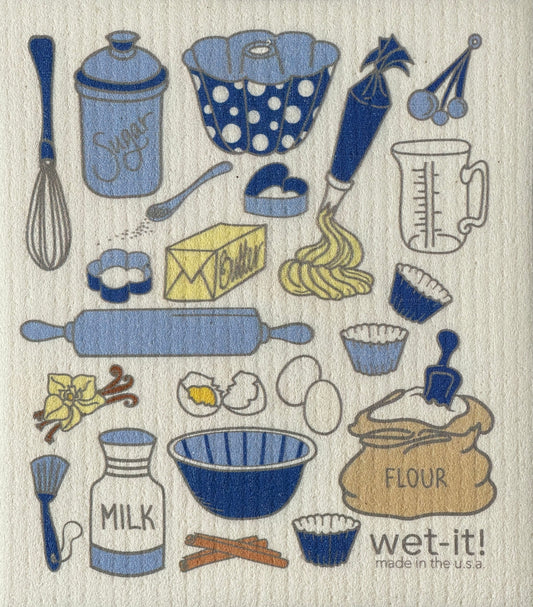 Wet-It Baking Time Blue Swedish Cloth