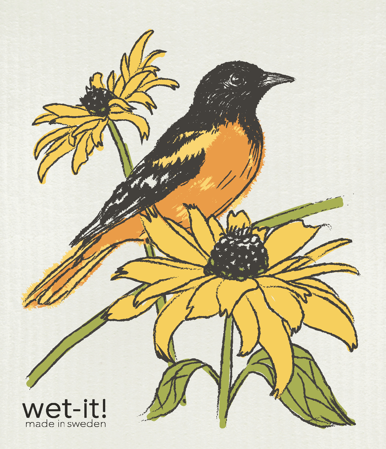 Wet-It Baltimore Oriole Swedish Cloth