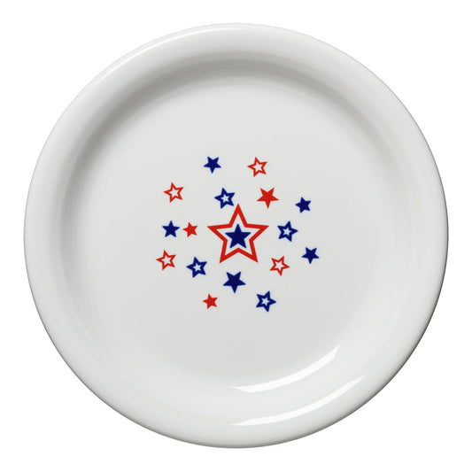 Fiesta® Appetizer Plate  - Americana Stars Center Decal