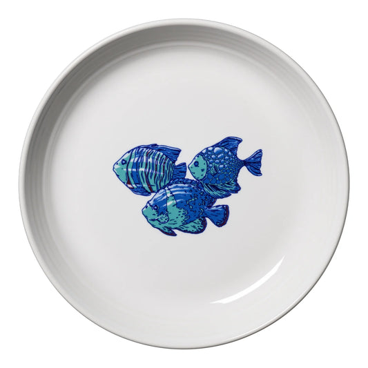 Luncheon Bowl Plate - Coastal Fish
