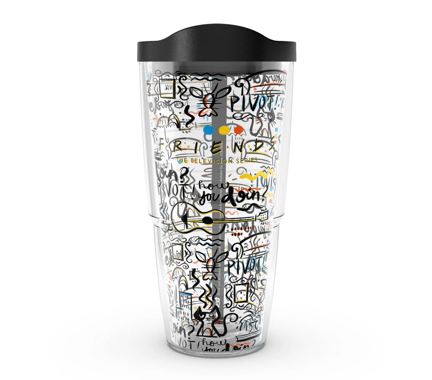 Tervis - Warner Brothers - Friends Pattern Wrap With Travel Lid 24oz