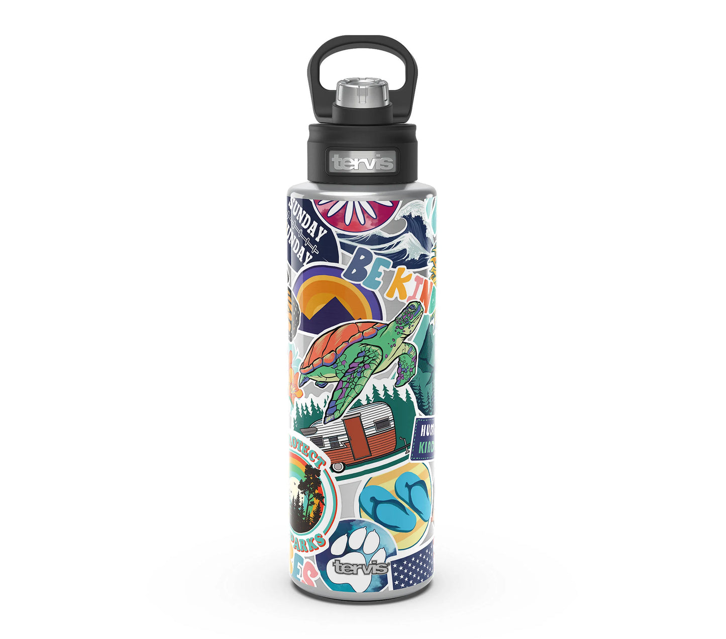 Tervis - Sticker Collage Stainless Steel Wide Mouth Bottle with Deluxe Spout Lid 40oz